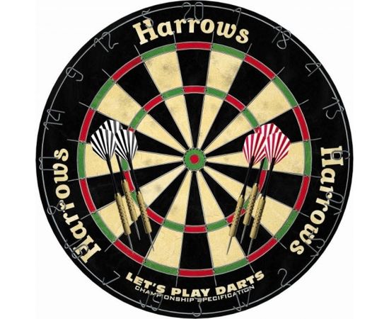 Dartboard HARROWS LET'S PLAY DARTS GAME SET with darts