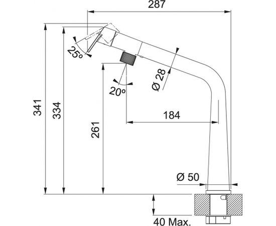 Franke Icon Fiksēts uzgalis Hromēts