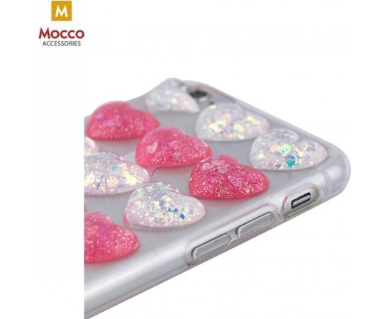 Mocco Trendy Heart Silikona Apvalks Priekš Apple iPhone 6 Plus / 6S Plus Sarkans