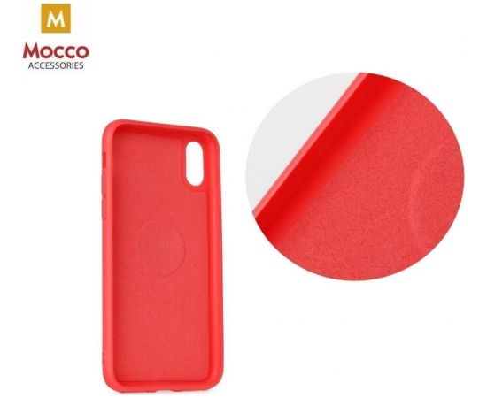Mocco Soft Magnet Matēts Silikona Apvalks Ar Iebuvētu Magnētu Turētajam Priekš Apple iPhone XS Max Sarkans