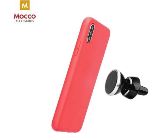 Mocco Soft Magnet Матовый Силиконовый чехол С Встроенным Магнитом Для Apple iPhone XS Max Красный