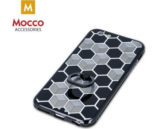 Mocco Ring Silikona Apvalks Priekš Samsung G920 Galaxy S6 Melns - Sudrabs