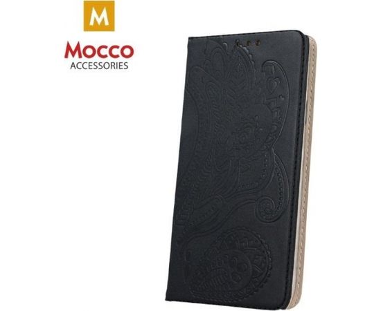 Mocco Stamp Plant Magnet Book Case Grāmatveida Maks Apple iPhone 6 / 6S Melns
