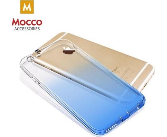 Mocco Gradient Back Case Silikona Apvalks Ar Krāsu Gradientu Priekš Samsung G955 Galaxy S8 Plus Caurspīdīgs - Zils