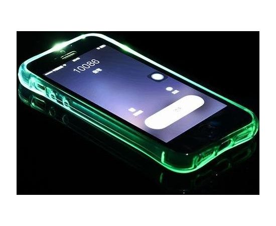 Mocco LED Back Case Силиконовый чехол С световыми эффектами для Apple iPhone 5 / 5S / SE Зеленый