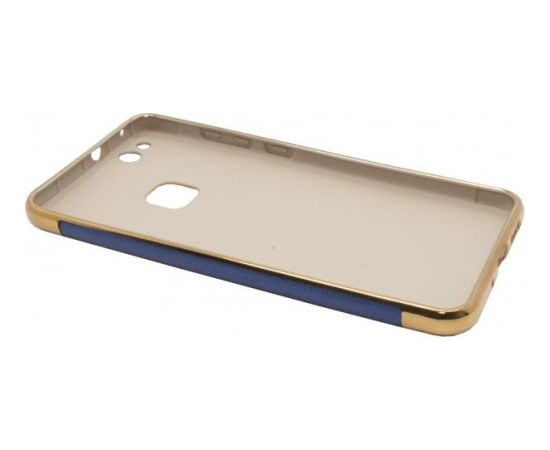 Mocco Exclusive Crown Силиконовый чехол с золотыми рамками для Apple iPhone X / XS Темно синий