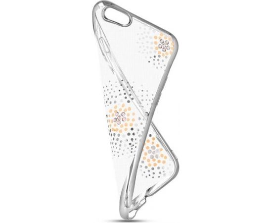 Beeyo Flower Dots Aizmugurējais Silikona Apvalks priekš Samsung G920 Galaxy S6 Caurspīdīgs - Sudrabs