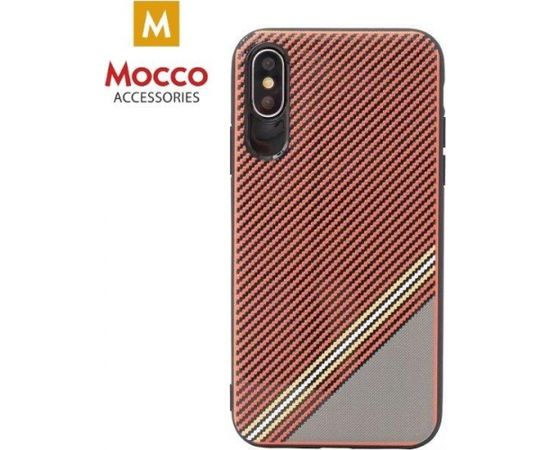 Mocco Trendy Grid And Stripes Silikona Apvalks Priekš Apple iPhone X / XS Sarkans (Pattern 1)