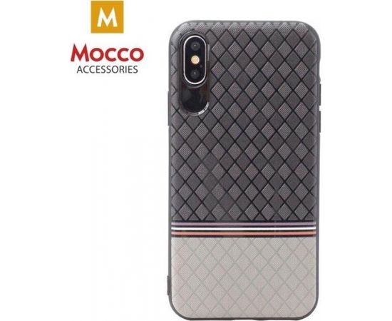 Mocco Trendy Grid And Stripes Silikona Apvalks Priekš Apple iPhone X / XS Pelēks (Pattern 2)