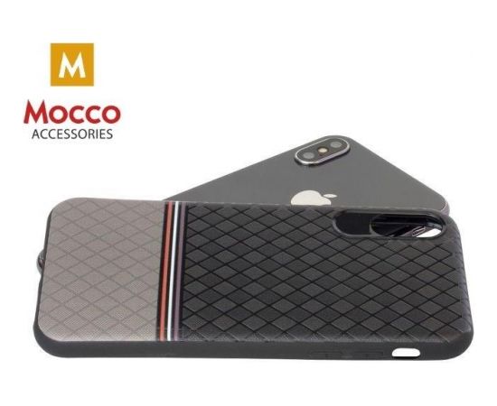 Mocco Trendy Grid And Stripes Silikona Apvalks Priekš Apple iPhone X / XS Pelēks (Pattern 2)