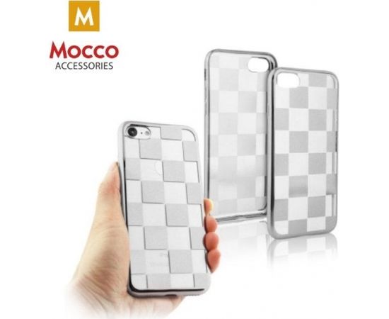 Mocco ElectroPlate Chess Aizmugurējais Silikona Apvalks Priekš Samsung J330 Galaxy J3 (2017) Sudraba
