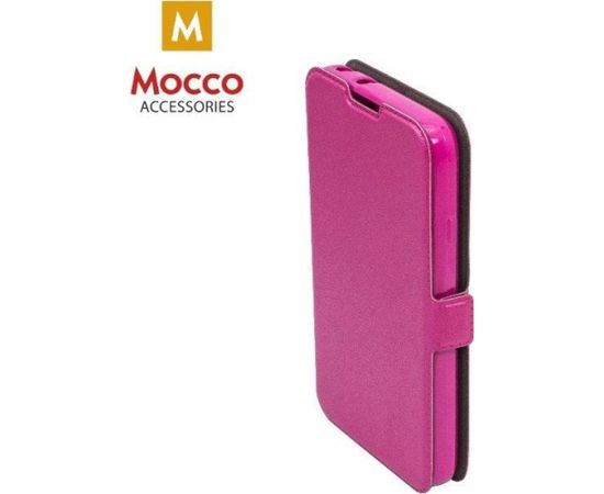 Mocco Shine Book Case Grāmatveida Maks Telefonam Apple iPhone XS Max Rozā