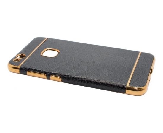 Mocco Exclusive Crown Back Case Silikona Apvalks Ar Zelta Elementiem Priekš Apple iPhone X Melns