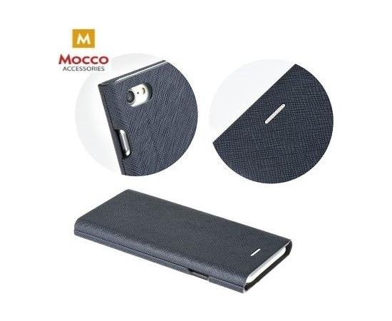 Mocco Bravo Book Case Grāmatveida Maks Telefonam Apple iPhone X Zils