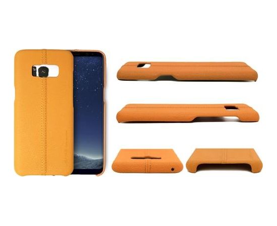 Usams Joe Series Ultra Thin Aizmugurējais Ādas Apvalks priekš Samsung G955 Galaxy S8 Plus Brūns