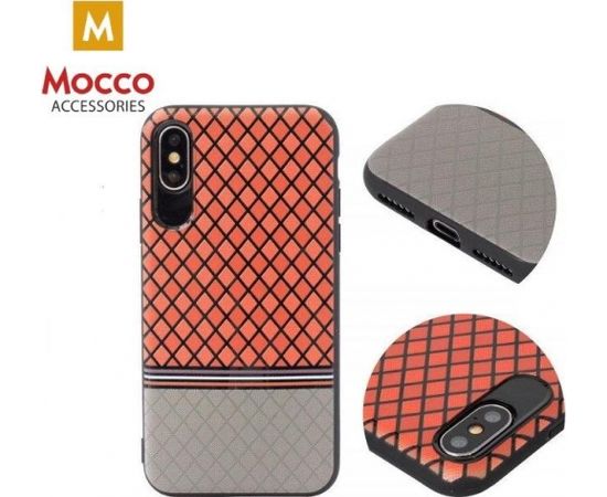 Mocco Trendy Grid And Stripes Silikona Apvalks Priekš Samsung G950 Galaxy S8 Sarkans (Pattern 2)