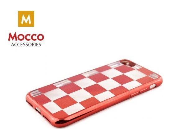 Mocco ElectroPlate Chess Aizmugurējais Silikona Apvalks Priekš Apple iPhone 6 / 6S Sarkans