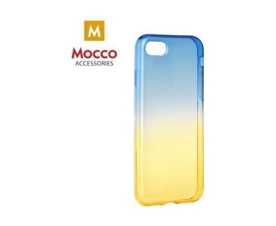 Mocco Gradient Back Case Silikona Apvalks Ar Krāsu Gradientu Priekš Apple iPhone X / XS Zils - Dzeltens