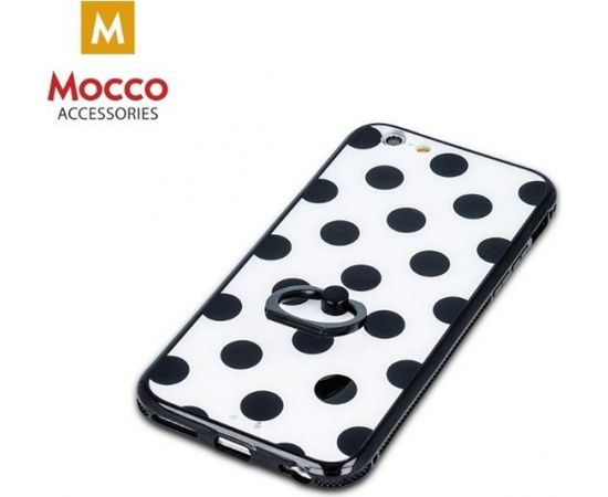 Mocco Ring Dots Silikona Apvalks Priekš Samsung G920 Galaxy S6 Melns - Balts