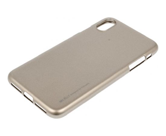 Mercury i-Jelly Back Case Izturīgs Aizmugurējais Silikona Apvalks Ar  Metālisku Spīdumu Priekš Apple iPhone XS MAX Zeltains