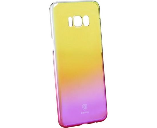 Baseus Glaze Case Прочный Силиконовый чехол для Samsung G955 Galaxy S8 Plus Прозрачный - Розовый