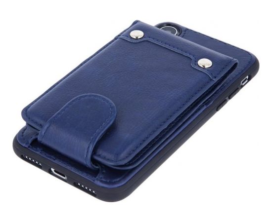 Mocco Smart Wallet Case Eko Ādas Apvalks Telefonam - Vizitkāršu Maks Priekš Samsung J415 Galaxy J4 Plus (2018) Zils