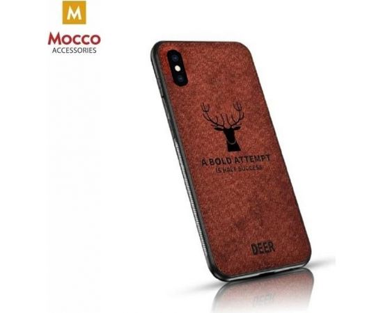 Mocco Deer Case Silikona Apvalks Priekš Apple iPhone XS Max Brūns (EU Blister)