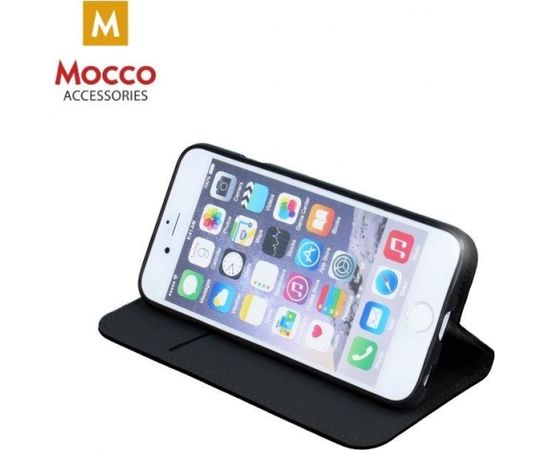 Mocco Smart Carbon Book Case Grāmatveida Maks Telefonam Apple iPhone X Melns