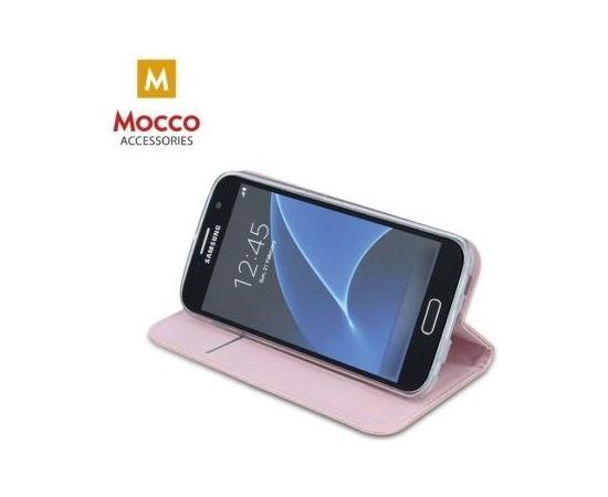 Mocco Carbon Case Чехол Книжка для телефона Apple iPhone X Розовый