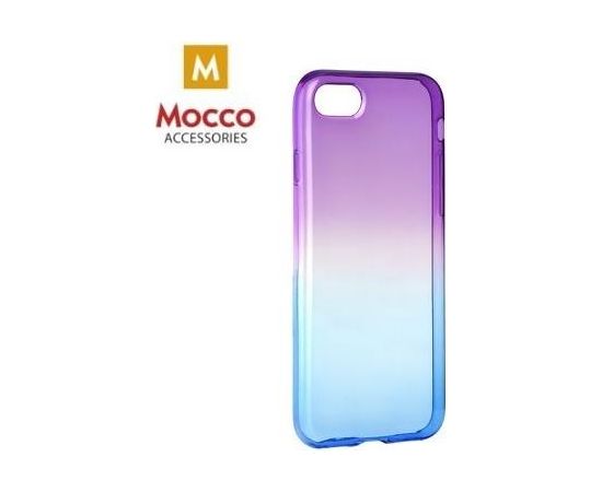 Mocco Gradient Back Case Silikona Apvalks Ar Krāsu Gradientu Priekš Apple iPhone X Violets - Zils