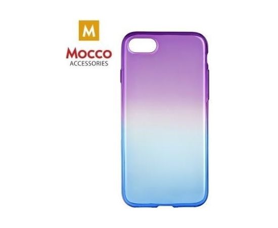 Mocco Gradient Back Case Silikona Apvalks Ar Krāsu Gradientu Priekš Apple iPhone X Violets - Zils