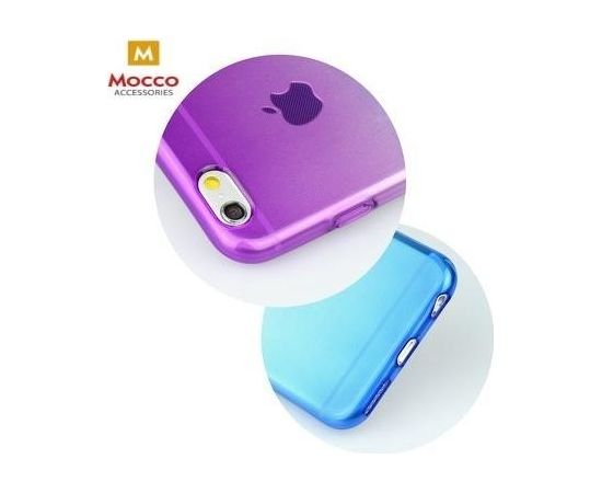 Mocco Gradient Силиконовый чехол С переходом Цвета Apple iPhone X Фиолетовый - Синий