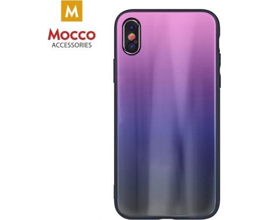Mocco Aurora Glass Silikona Apvalks Priekš Apple iPhone 6 Plus / 6S Plus Rozā - Melns