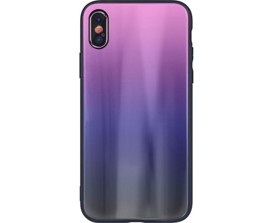 Mocco Aurora Glass Силиконовый чехол для Apple iPhone 6 Plus / 6S Plus Розовый - Черный