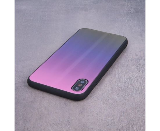 Mocco Aurora Glass Силиконовый чехол для Apple iPhone 6 Plus / 6S Plus Розовый - Черный