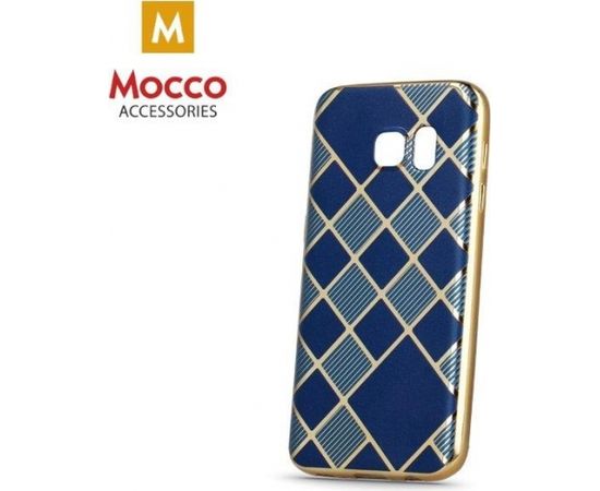 Mocco Geometric Plating Силиконовый чехол для Huawei P9 Lite Синий - Золотой