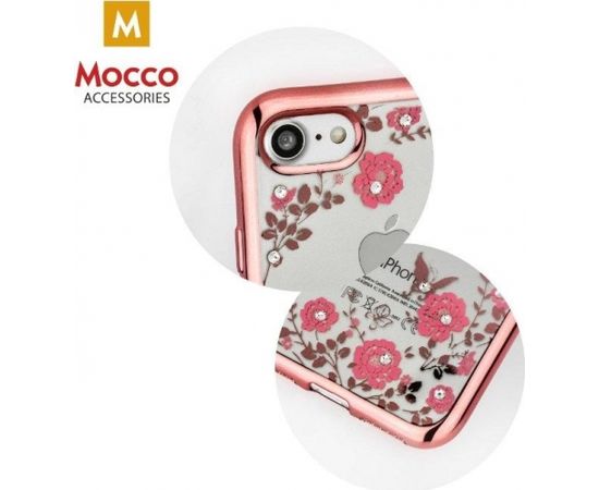 Mocco Electro Diamond Aizmugurējais Silikona Apvalks Priekš Xiaomi Pocophone F1 Rozā - Caurspīdīgs