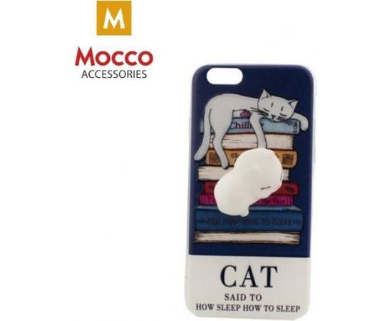 Mocco 4D Силиконовый чехол для телефона с Белым Котом для Apple iPhone X