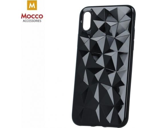 Mocco Trendy Diamonds Silikona Apvalks Apple iPhone XS Max Melns
