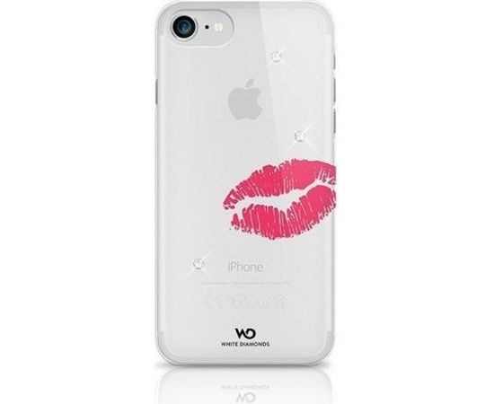 White Diamonds Lipstick Kiss Aizmugurējais Plastikāta Apvalks ar Swarovski Kristāliem Priekš Apple iPhone 6 Plus Caursīdīgs