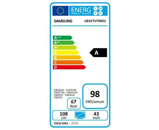 Samsung UE-43TU7092 43"  UHD SMART televizors