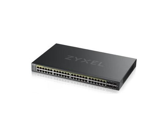 ZYXEL GS2220-50HP,EU REGION,48-PORT GBE L2 POE SWITCH WITH GBE UPLINK (1 YEAR NCC PRO PACK LICENSE BUNDLED)