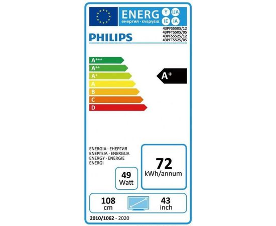 PHILIPS 43PFS5525/12 43" Full HD LED televizors