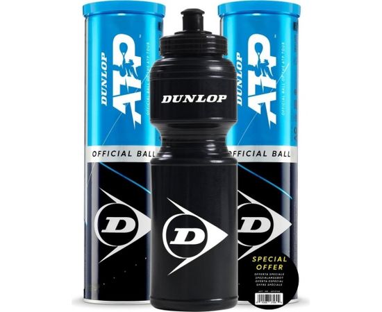 Tennis balls Dunlop ATP OFFICIAL SuperPremium 2x4-tin ITF+GIFT - branded Dunlop bottle