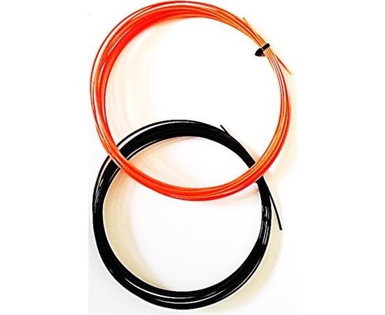 Tennis string Dunlop NT HYBRID ORANGE+ set 1.35/1.27mm, set, 12m, black/yellow