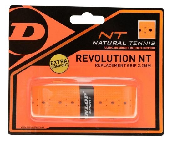 Намотка базовая для теннисной ракетки Dunlop NT REVOLUTION 2.2mm оранжевая 1 шт
