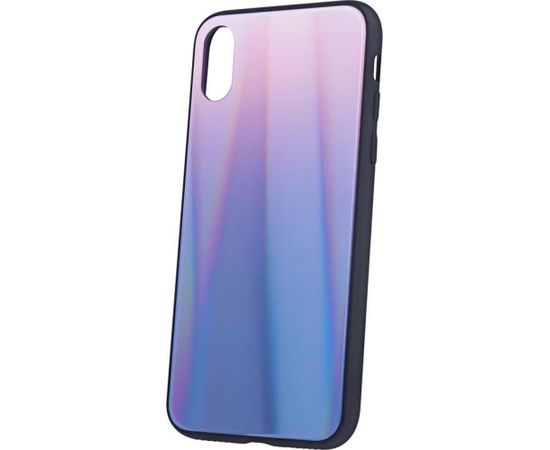 Mocco Aurora Glass Silikona Apvalks Priekš Apple iPhone XS Max Brūns - Melns