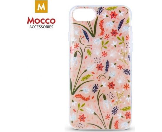 Mocco Spring Case Силиконовый чехол для Samsung A605 Galaxy A6 Plus (2018) Розовый ( Белые Подснежники )