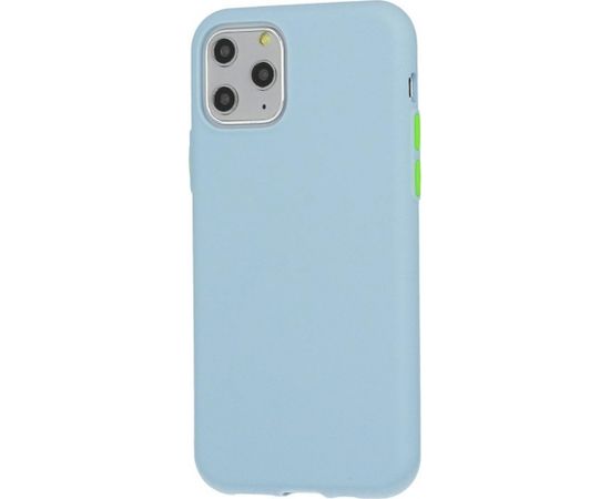 Mocco Soft Cream Silicone Back Case Aizmugurējais Silikona Apvalks Priekš Apple iPhone 12 Mini Zils