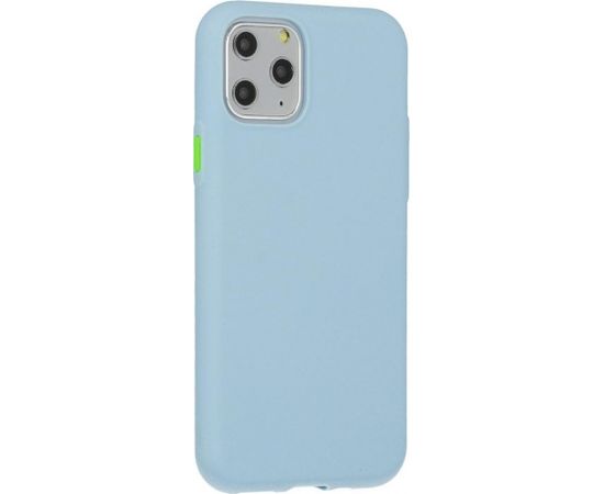 Mocco Soft Cream Silicone Back Case Aizmugurējais Silikona Apvalks Priekš Apple iPhone 12 Mini Zils